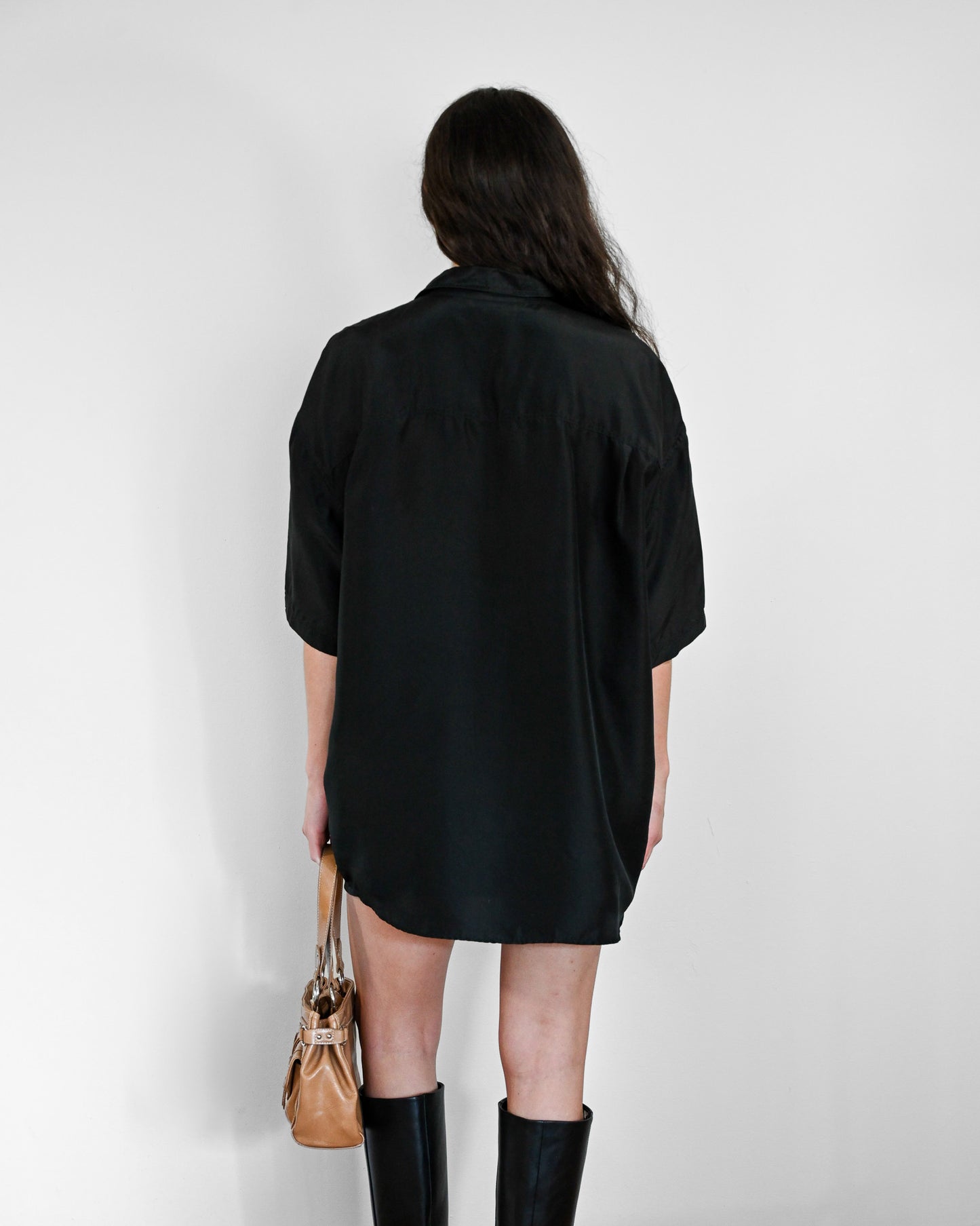 Black Silk Shirt (L)