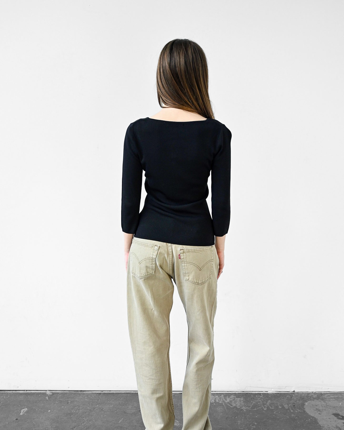 Black Silver Rivet Top (S)