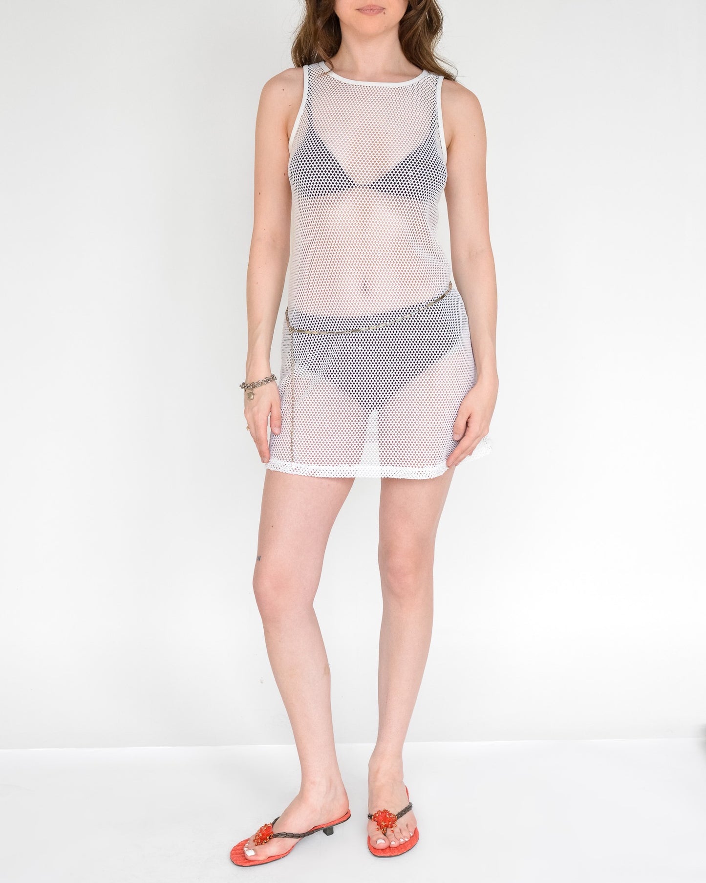 White Net Mini Dress (S-M)