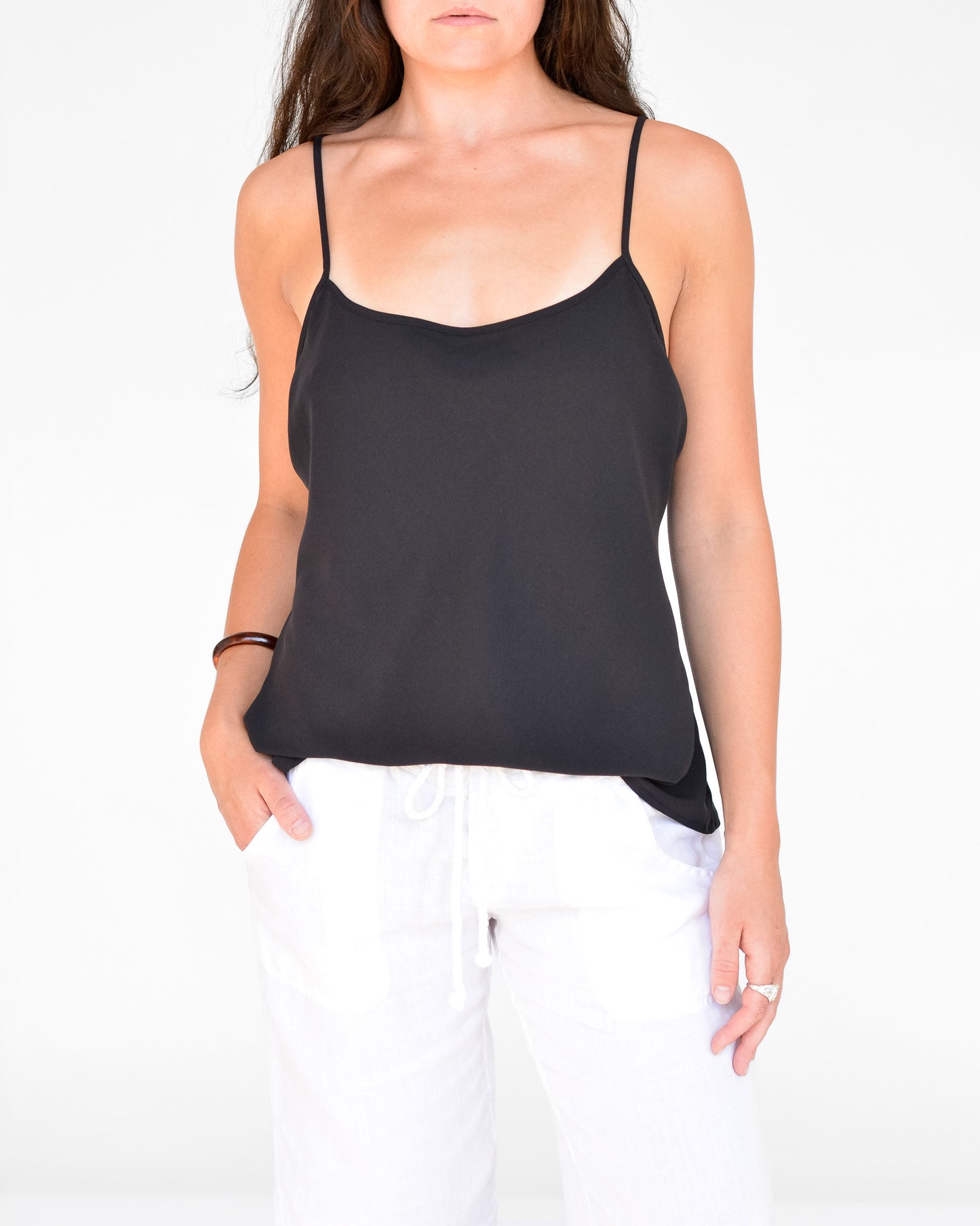 Black Relaxed Cami Tank (L)