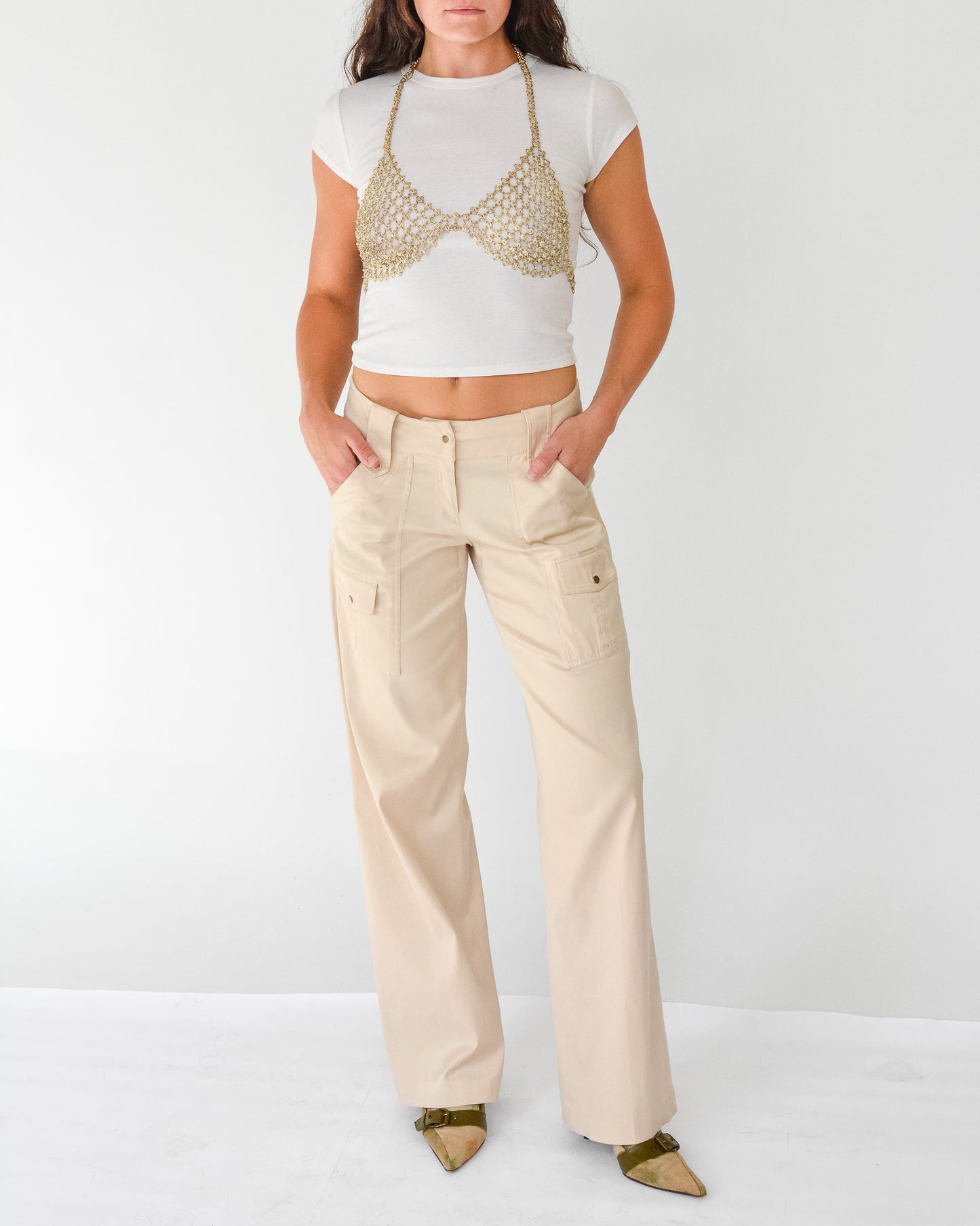 Handmade Silver Chain Bralette (M)