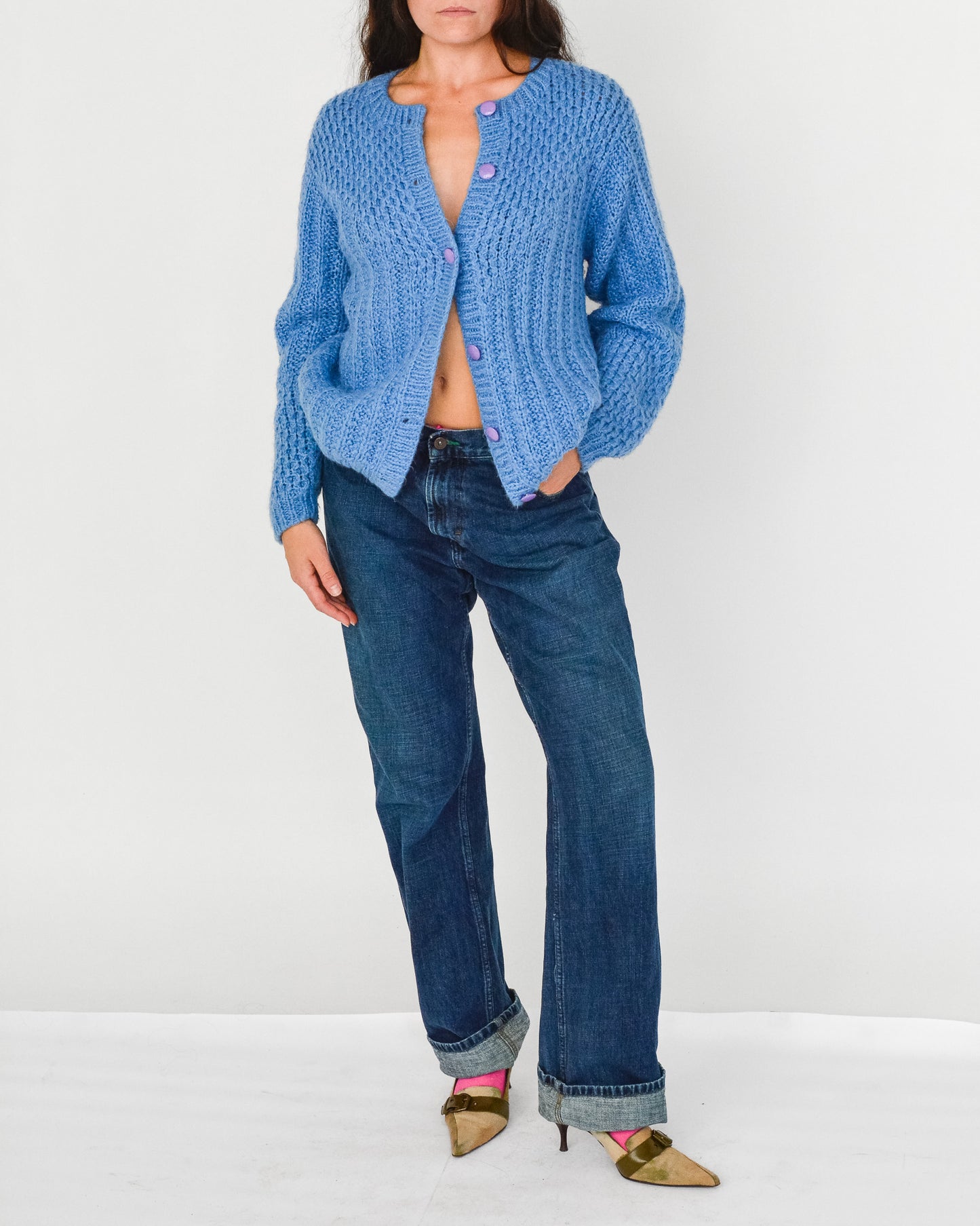 Blue Cardigan Sweater (M-L)