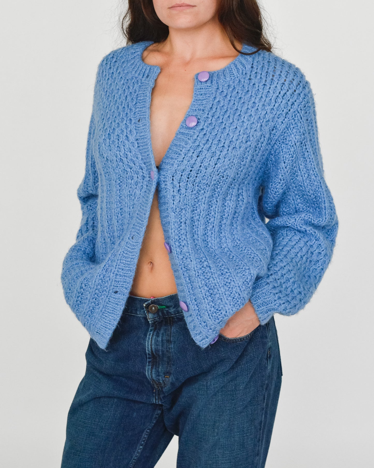 Blue Cardigan Sweater (M-L)