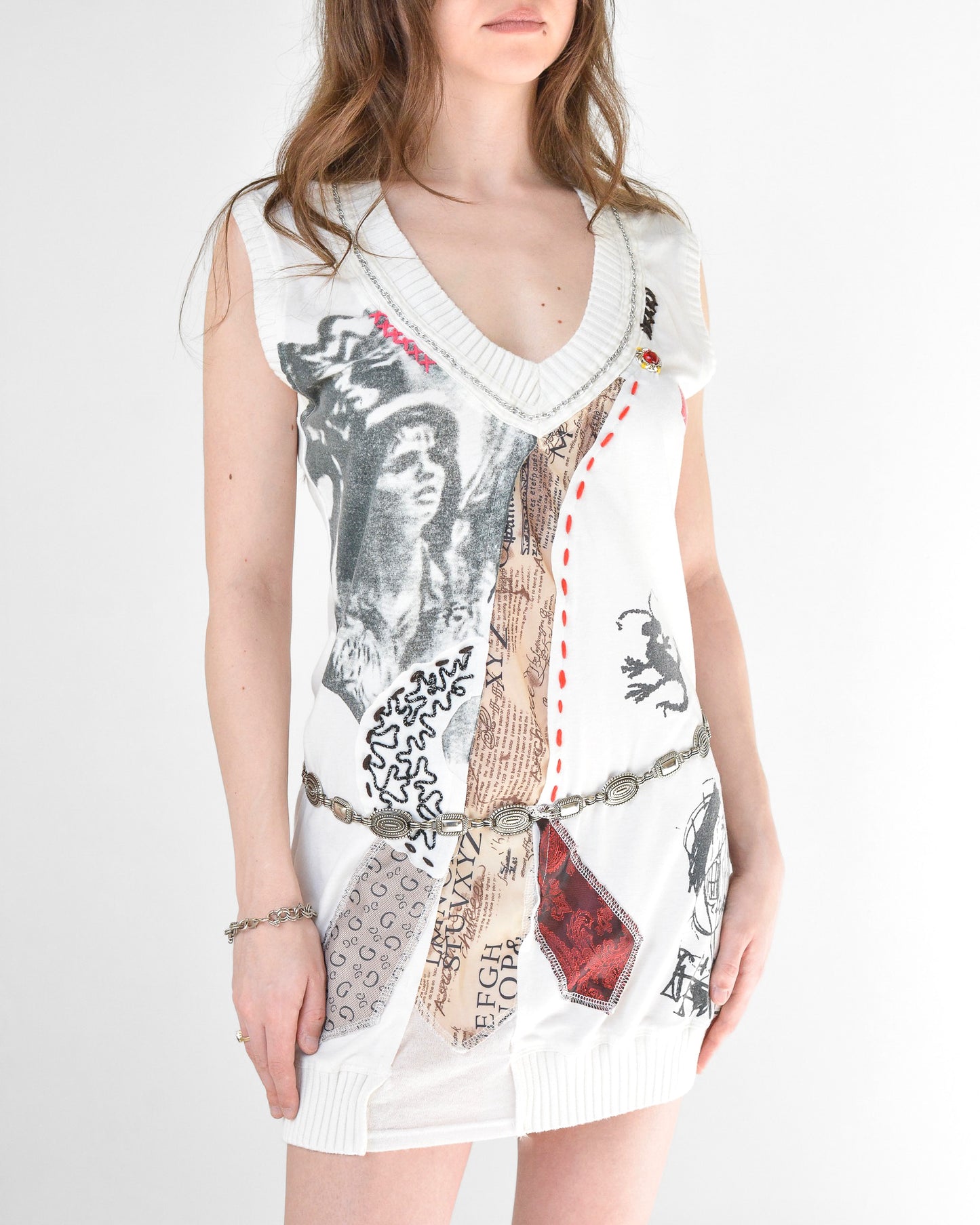 Collage Print Mini Dress (M)