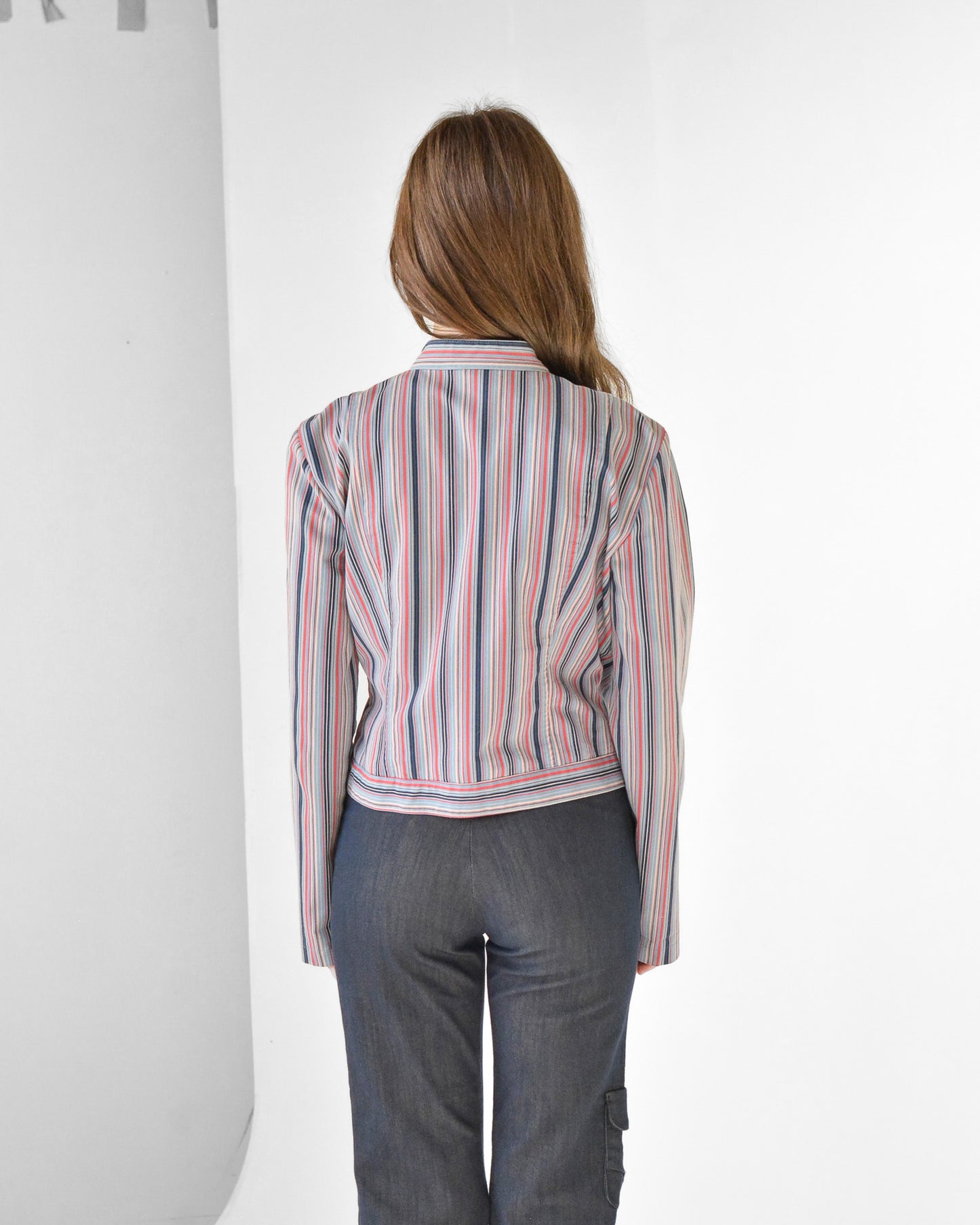 Striped Cropped Jacket (S-M)
