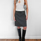Grey Soft Drawstring Skirt (L)