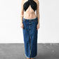 Denim Slit Maxi Skirt (M)