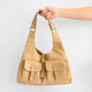 Beige Faux Leather Bag