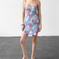 Blue Paisley Print Slip Dress (XS-S)