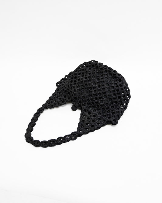 Black Circle Knit Bag