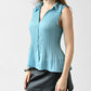 Aqua Pleated Tank (M)