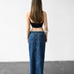 Denim Slit Maxi Skirt (M)