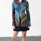 Abstract Print Pleated Blouse (S)