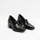 Black Leather Heeled Loafers (10)