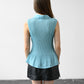 Aqua Pleated Tank (M)