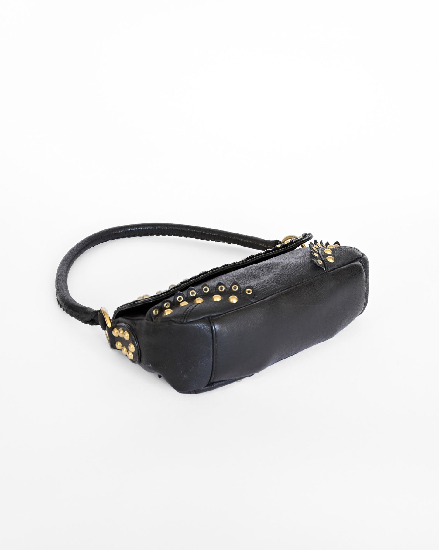 Black Leather Studded Purse