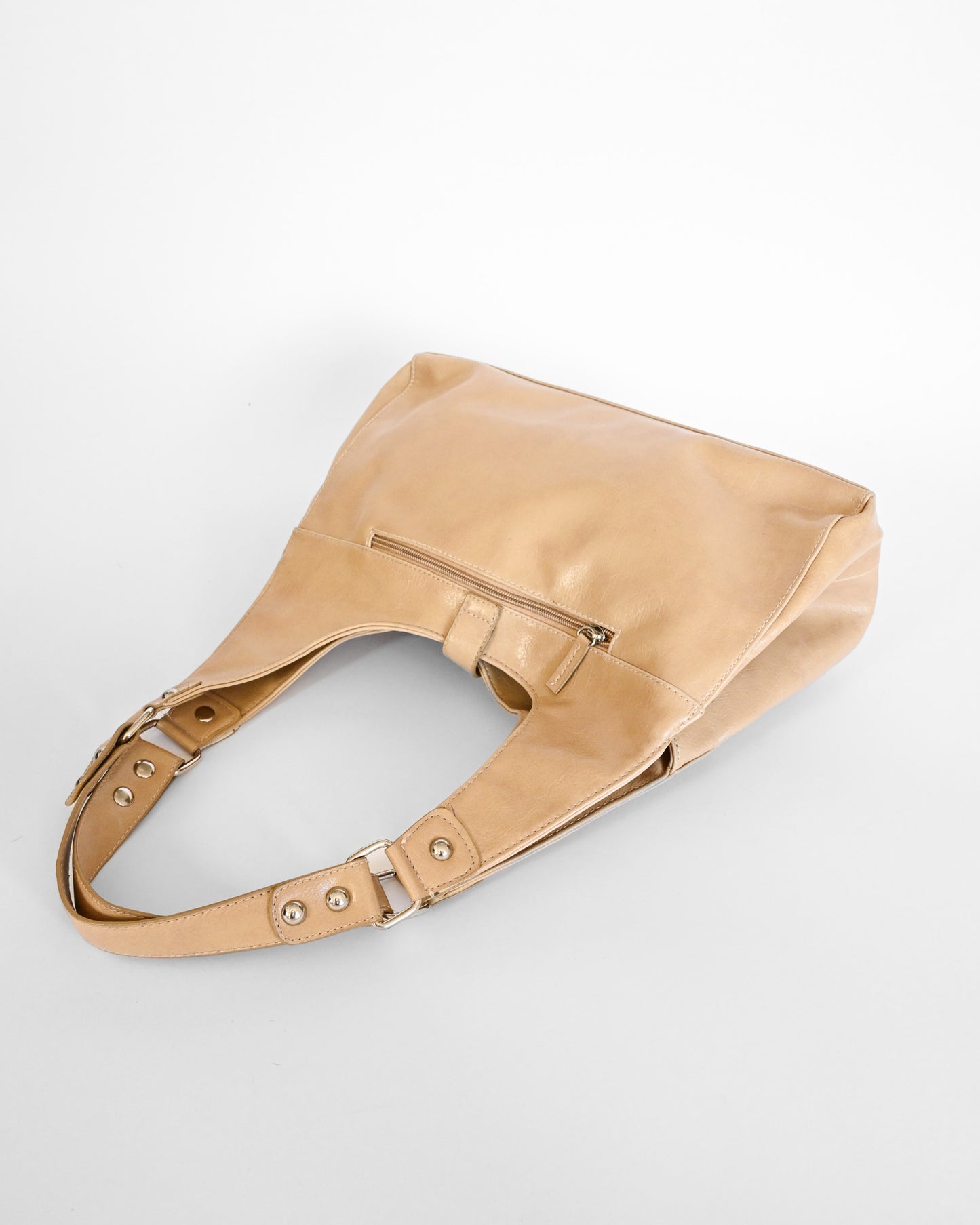 Beige Faux Leather Bag