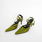 Green Leather Rivet Stiletto Heels (7)