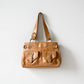 Camel Studded Faux Leather Purse