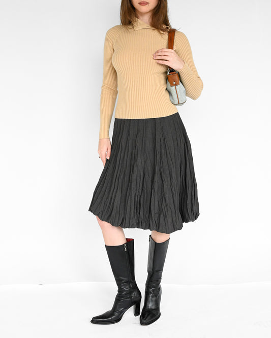 Grey Asymmetrical Bubble Skirt (M)