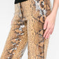 Snake Print Sequin Pants (S)