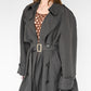 Slate Belted Trench Coat (L)