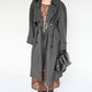 Slate Belted Trench Coat (L)