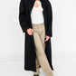 Black Structured Wool Trench Coat