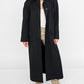 Black Structured Wool Trench Coat