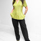 Lime Pleated Shirt (S-M)