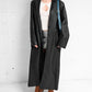 Black Leather Trench Coat (L)