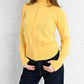 Yellow Alpaca Zip Up Sweater (S-M)