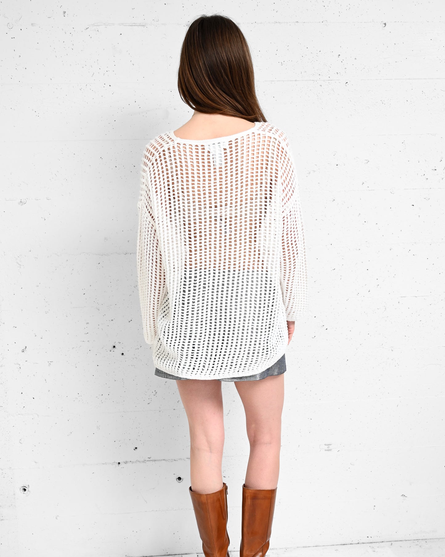 White Net Sweater (L)