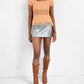 Orange Crochet Knit Fringe Shirt (XS)