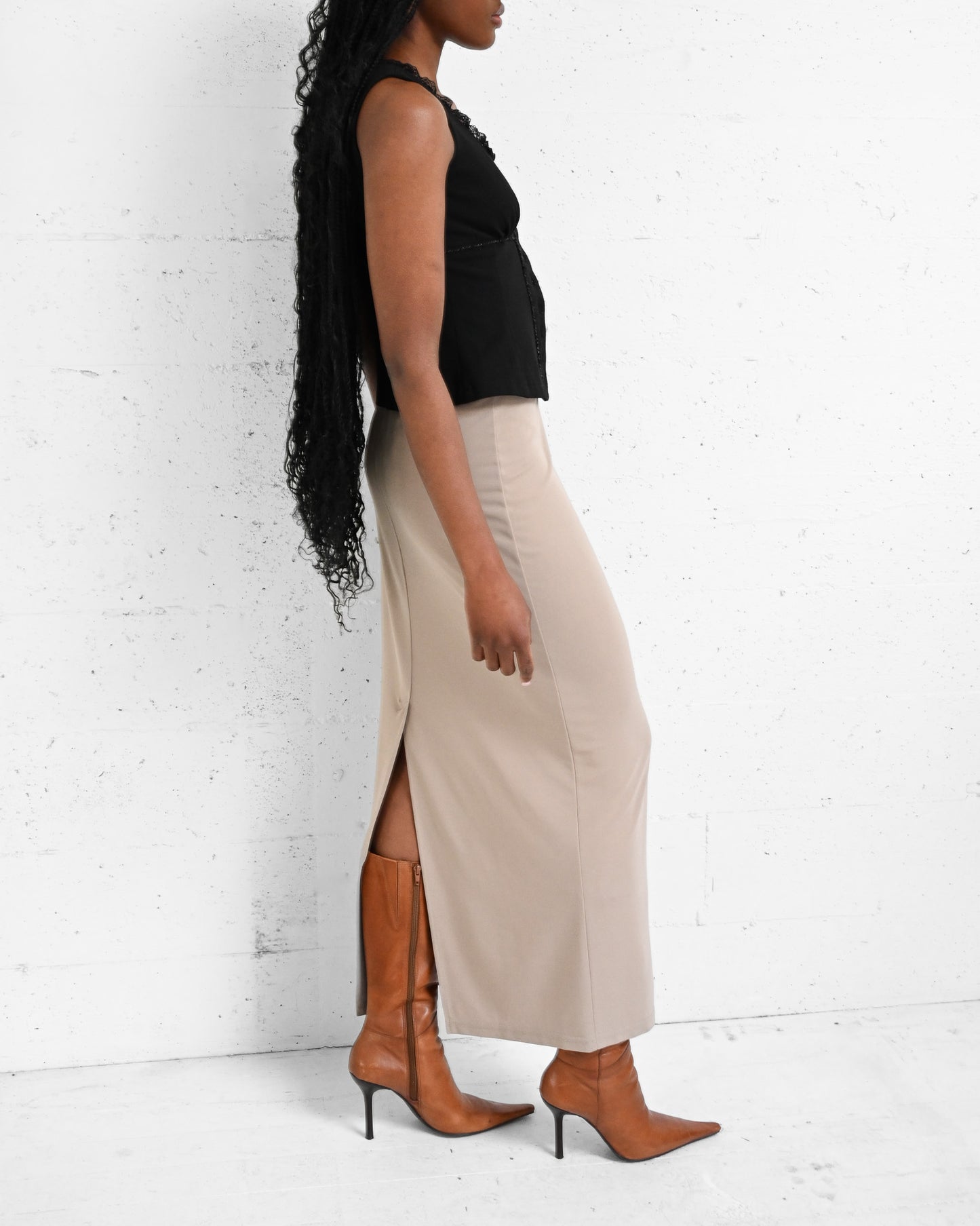 Taupe Stretch Skirt (XS-S)