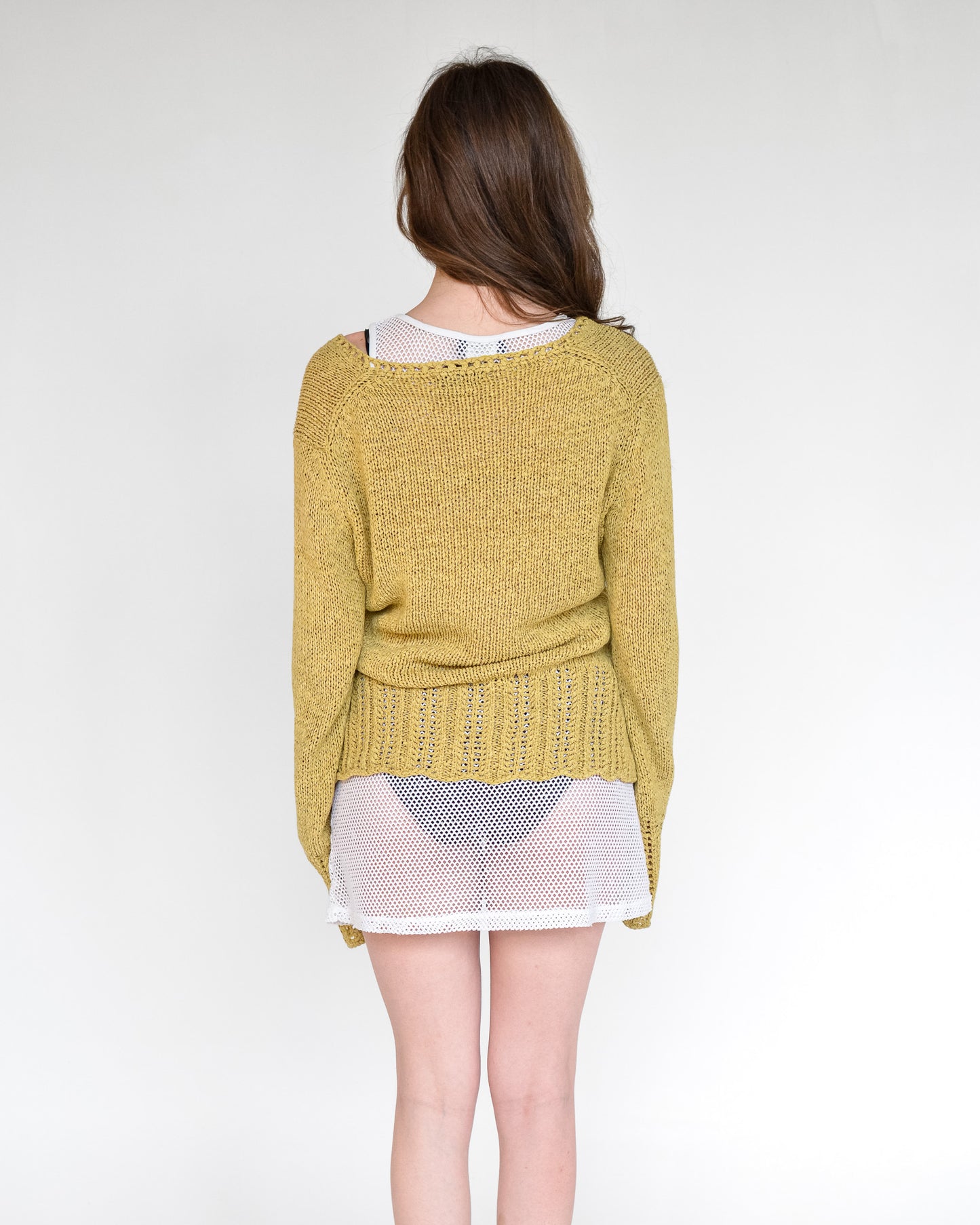 Honey Open Weave Sweater (L)