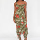 Green Tropical Print Dress (S)