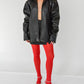 Black Faux Leather Zip Jacket (XXL)