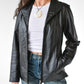 Black Paneled Leather Jacket (M)