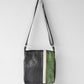 Faux Leather Striped Crossbody Bag