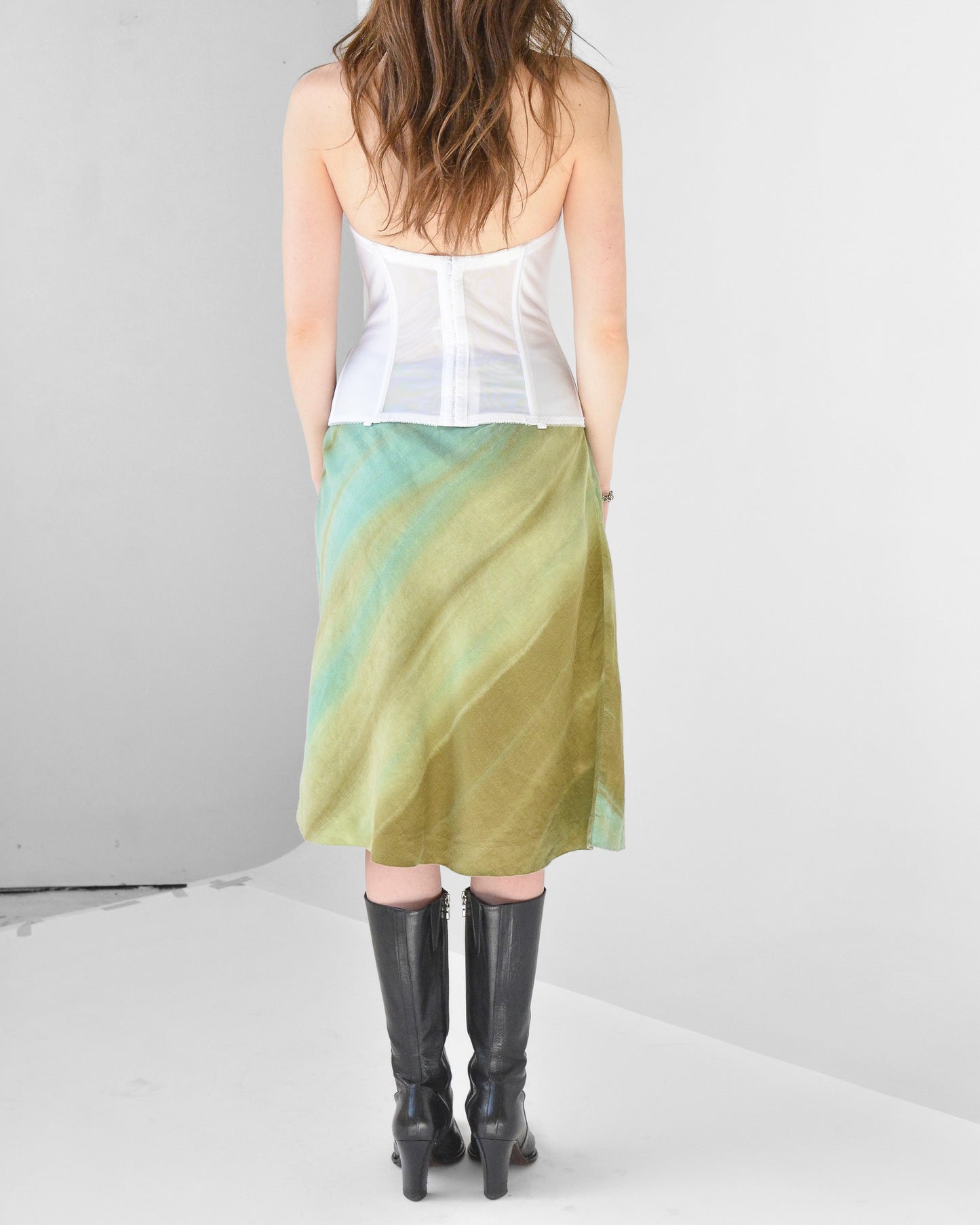 Tie Dye Linen Skirt (M)