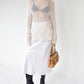 White Linen Midi Skirt (S)
