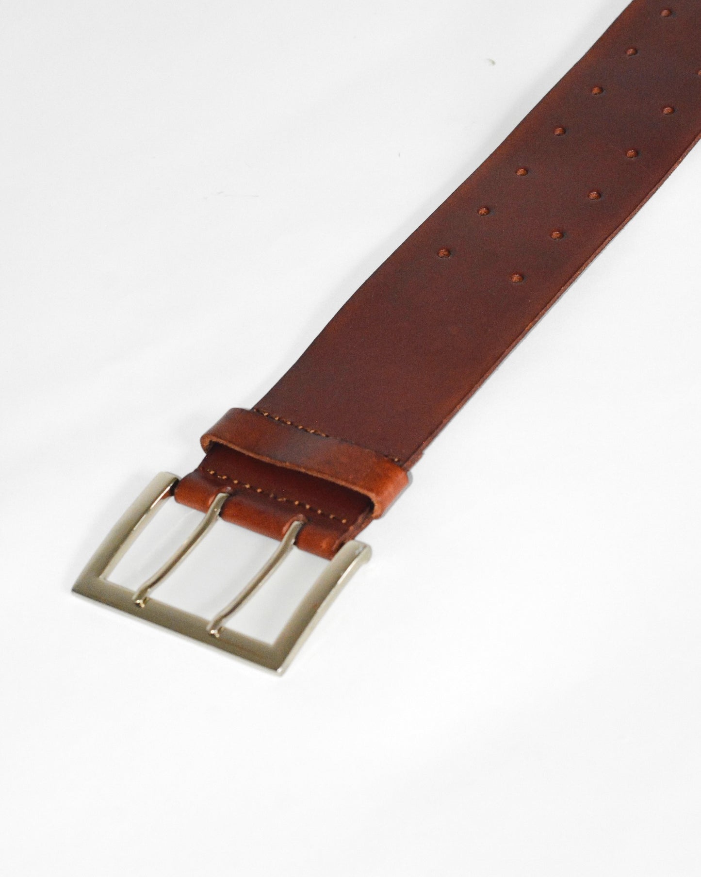 Brown Leather Wide Belt (M-L)
